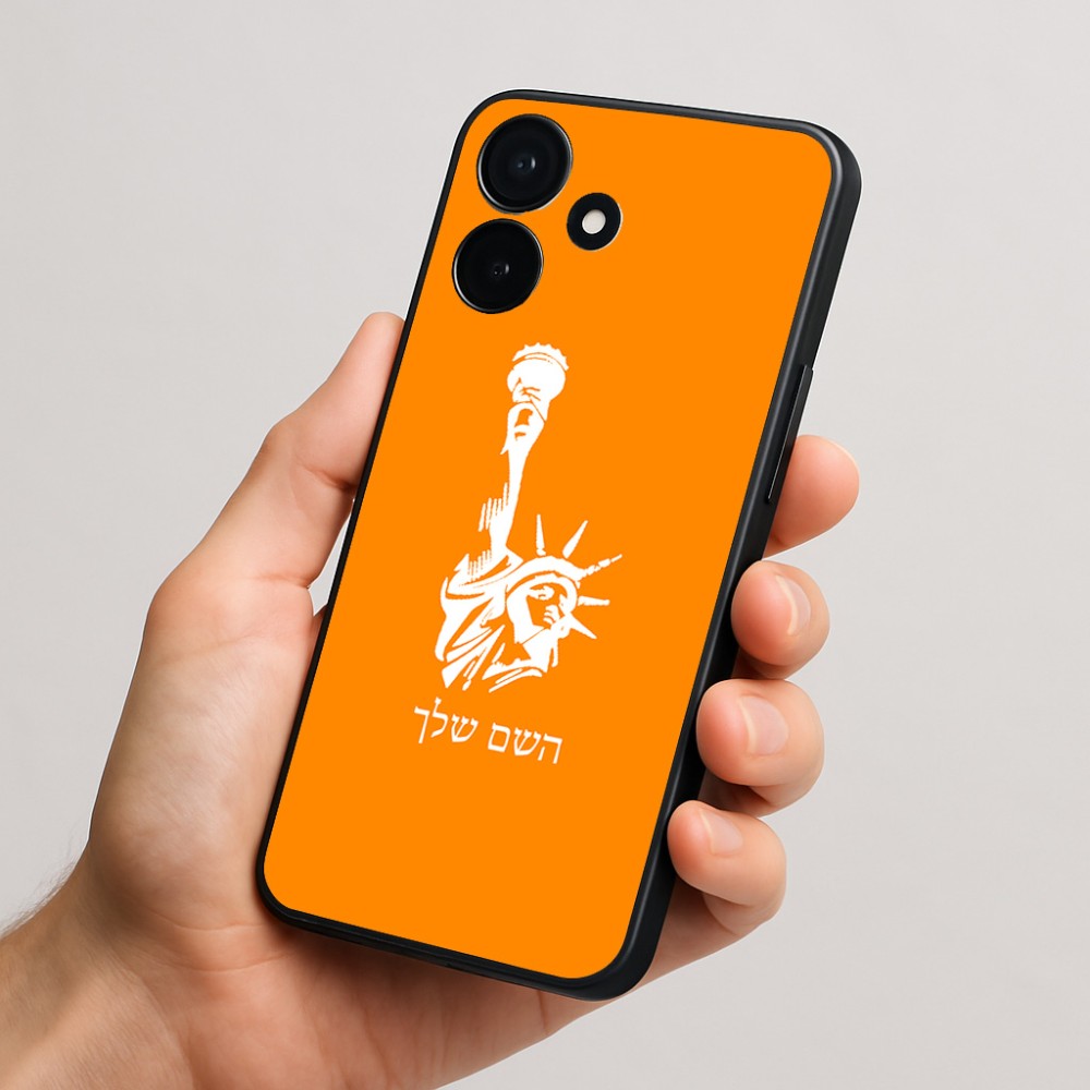 כיסוי בעיצוב אישי עם השם שלך לדגם - Realme P4x 5G בעיצוב פסל החירות