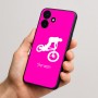 כיסוי בעיצוב אישי עם השם שלך לדגם - Realme P4x 5G בעיצוב רוכב אופניים
