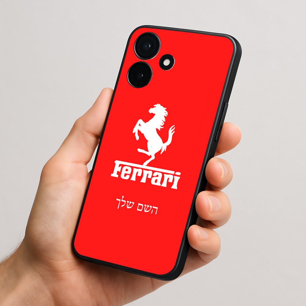 כיסוי בעיצוב אישי עם השם שלך לדגם - Realme P4x 5G בעיצוב פרארי