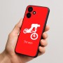 כיסוי בעיצוב אישי עם השם שלך לדגם - Realme P4x 5G בעיצוב רוכב אופניים