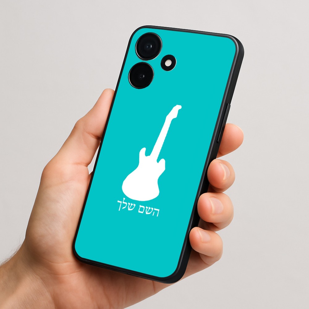כיסוי בעיצוב אישי עם השם שלך לדגם - Realme P4x 5G בעיצוב גיטרה