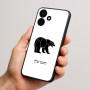 כיסוי בעיצוב אישי עם השם שלך לדגם - Realme P4x 5G בעיצוב דוב