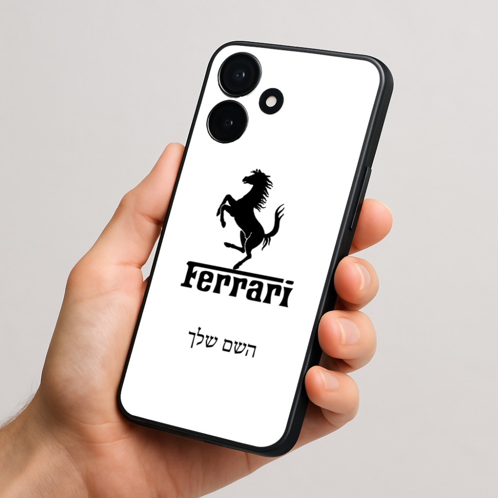 כיסוי בעיצוב אישי עם השם שלך לדגם - Realme P4x 5G בעיצוב פרארי