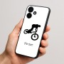 כיסוי בעיצוב אישי עם השם שלך לדגם - Realme P4x 5G בעיצוב רוכב אופניים