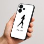 כיסוי בעיצוב אישי עם השם שלך לדגם - Realme P4x 5G בעיצוב רץ רץ אישה