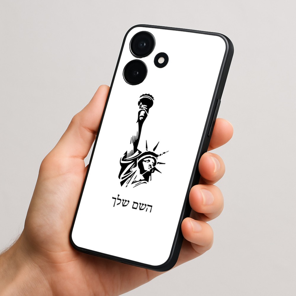 כיסוי בעיצוב אישי עם השם שלך לדגם - Realme P4x 5G בעיצוב פסל החירות