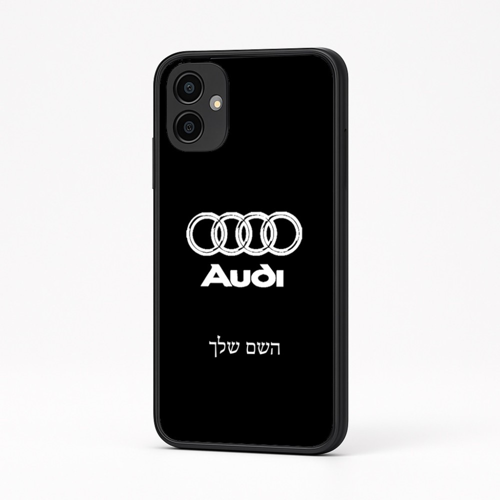 כיסוי בעיצוב אישי עם השם שלך לדגם - Samsung Galaxy A04 בעיצוב אאודי