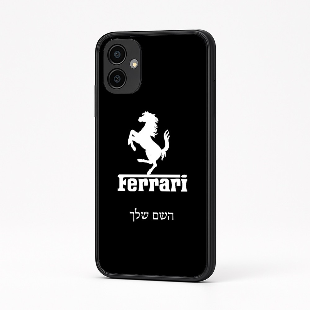 כיסוי בעיצוב אישי עם השם שלך לדגם - Samsung Galaxy A04 בעיצוב פרארי