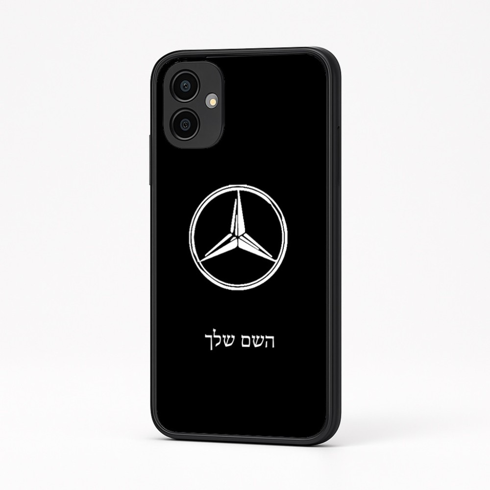 כיסוי בעיצוב אישי עם השם שלך לדגם - Samsung Galaxy A04 בעיצוב מרצדס-בנץ
