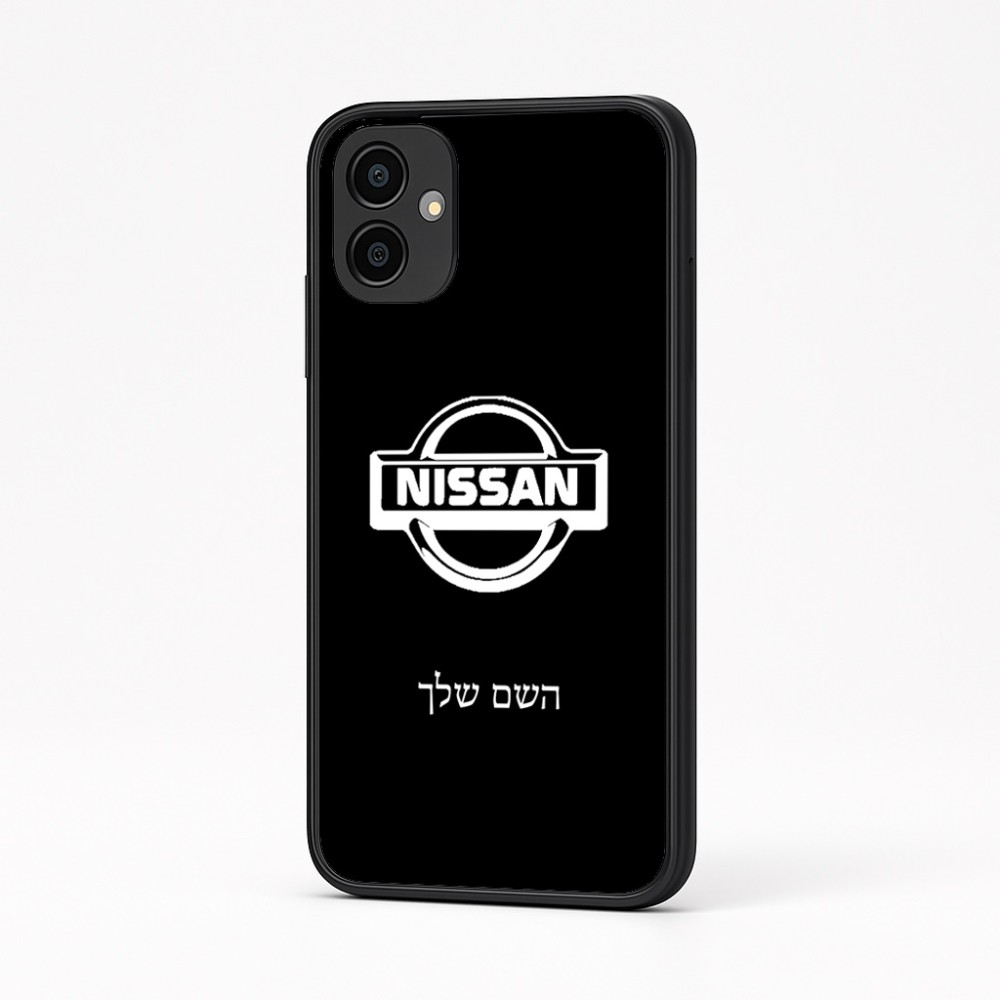 כיסוי בעיצוב אישי עם השם שלך לדגם - Samsung Galaxy A04 בעיצוב ניסאן