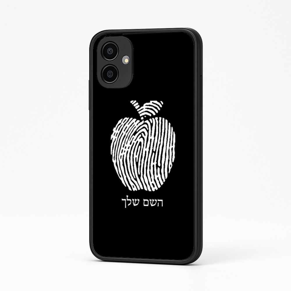 כיסוי בעיצוב אישי עם השם שלך לדגם - Samsung Galaxy A04 בעיצוב הדפס תפוח