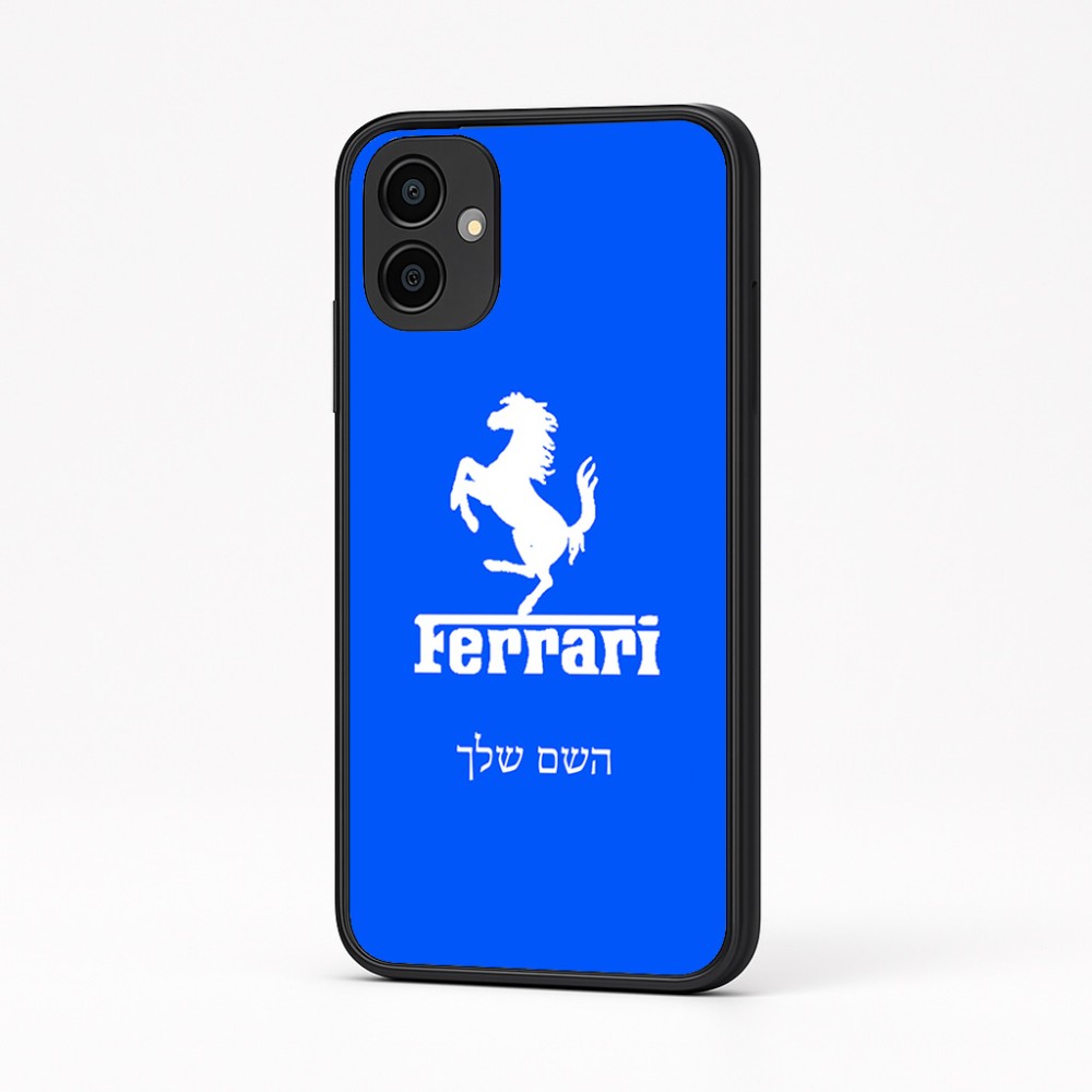 כיסוי בעיצוב אישי עם השם שלך לדגם - Samsung Galaxy A04 בעיצוב פרארי