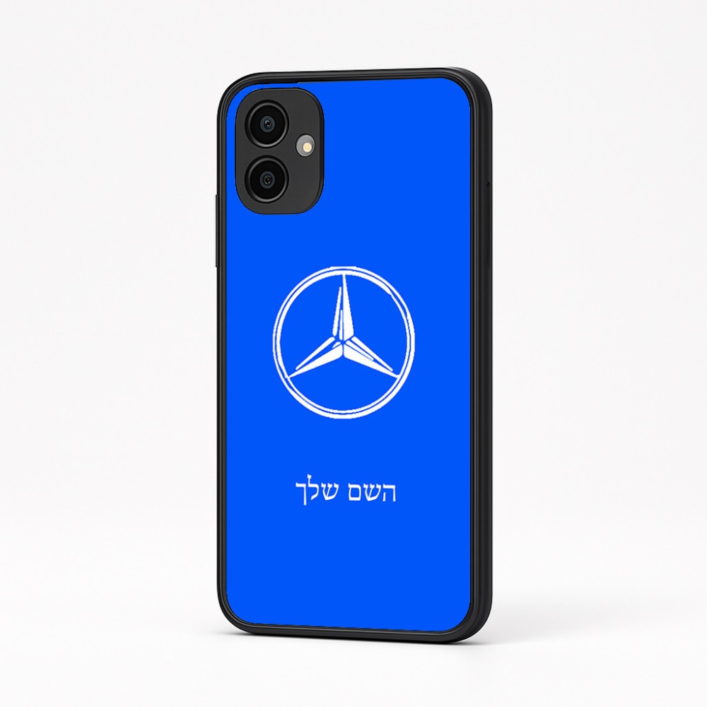 כיסוי בעיצוב אישי עם השם שלך לדגם - Samsung Galaxy A04 בעיצוב מרצדס-בנץ