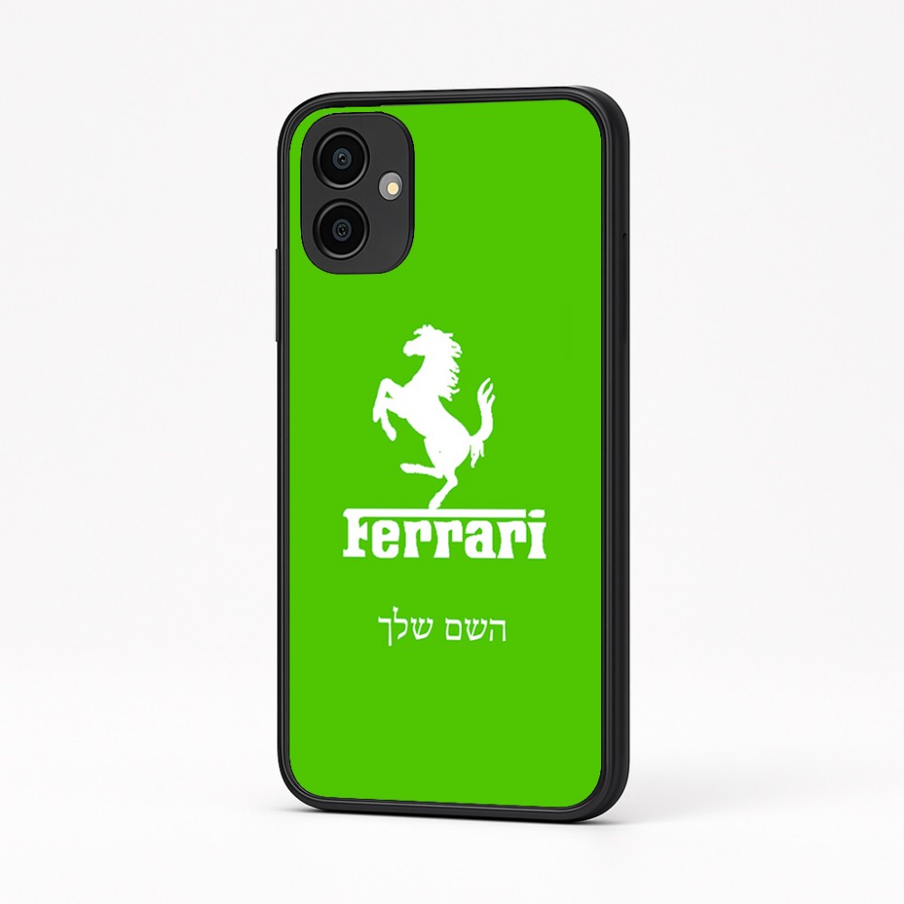 כיסוי בעיצוב אישי עם השם שלך לדגם - Samsung Galaxy A04 בעיצוב פרארי