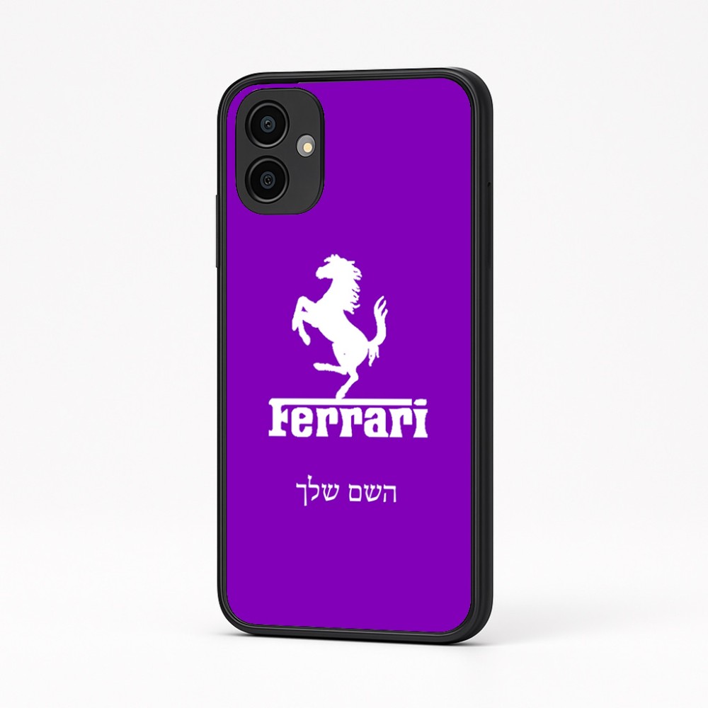 כיסוי בעיצוב אישי עם השם שלך לדגם - Samsung Galaxy A04 בעיצוב פרארי