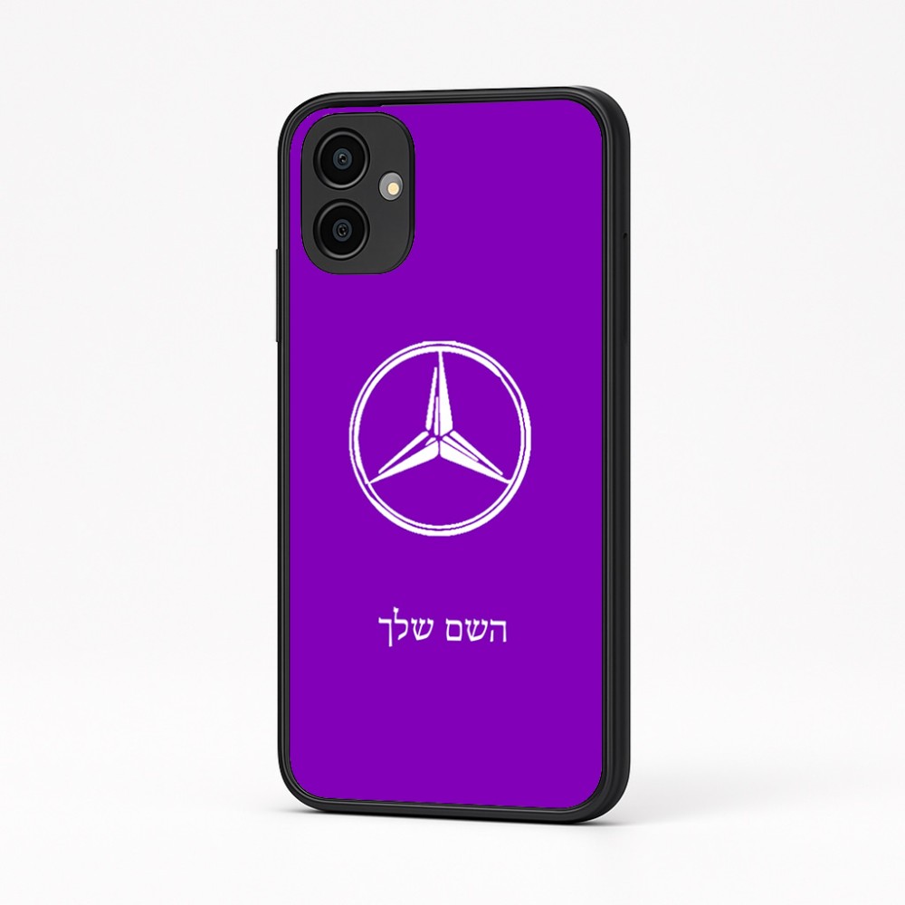 כיסוי בעיצוב אישי עם השם שלך לדגם - Samsung Galaxy A04 בעיצוב מרצדס-בנץ