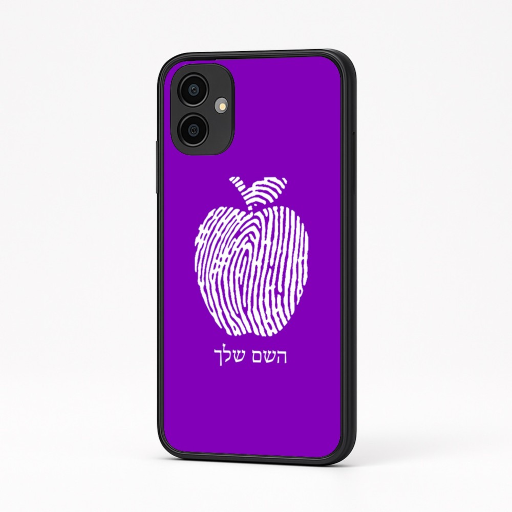 כיסוי בעיצוב אישי עם השם שלך לדגם - Samsung Galaxy A04 בעיצוב הדפס תפוח