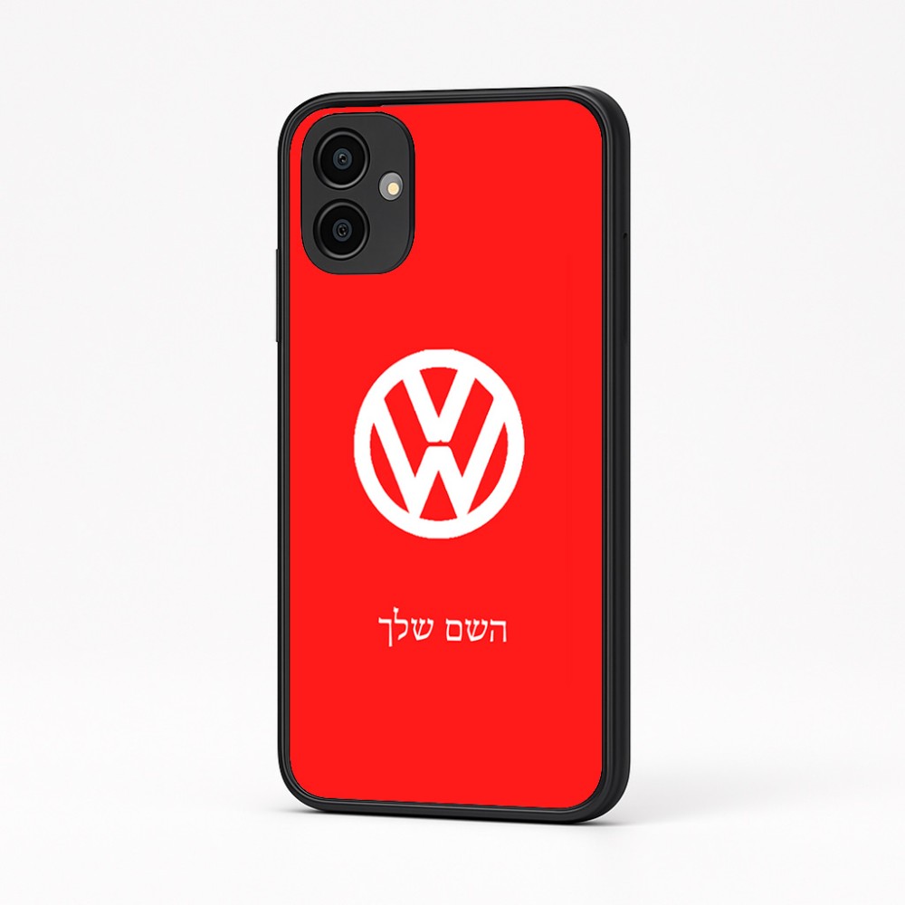 כיסוי בעיצוב אישי עם השם שלך לדגם - Samsung Galaxy A04 בעיצוב פולקסווגן