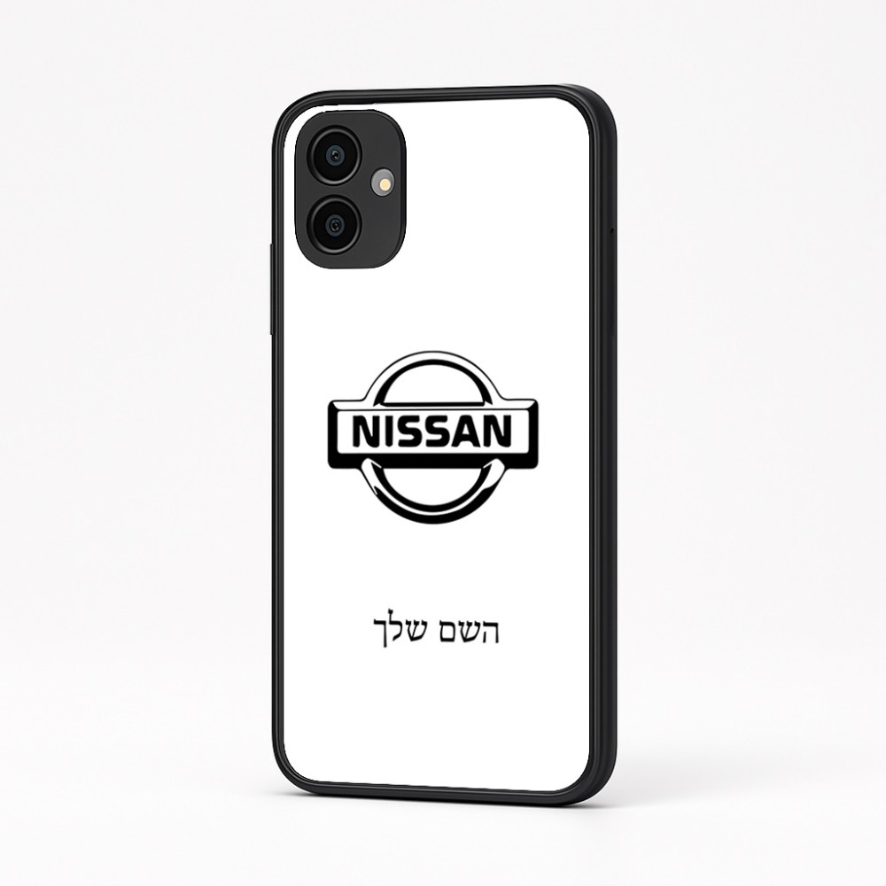 כיסוי בעיצוב אישי עם השם שלך לדגם - Samsung Galaxy A04 בעיצוב ניסאן