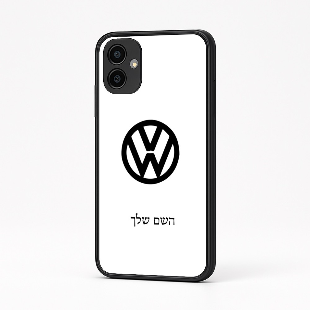 כיסוי בעיצוב אישי עם השם שלך לדגם - Samsung Galaxy A04 בעיצוב פולקסווגן