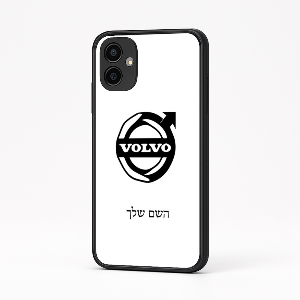 כיסוי בעיצוב אישי עם השם שלך לדגם - Samsung Galaxy A04 בעיצוב וולוו