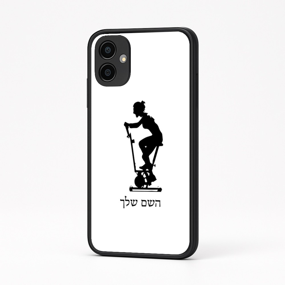 כיסוי בעיצוב אישי עם השם שלך לדגם - Samsung Galaxy A04 בעיצוב אימון ספינינג - אישה