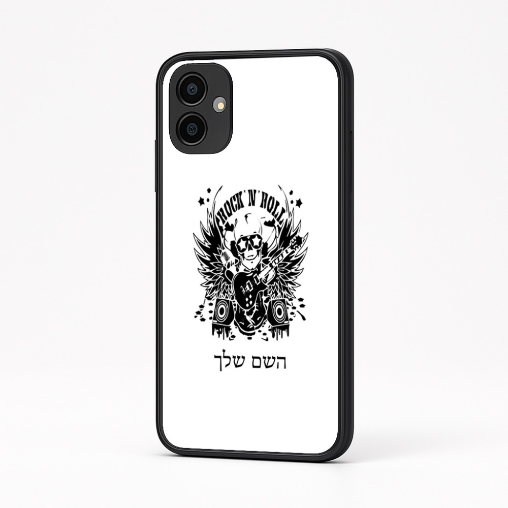 כיסוי בעיצוב אישי עם השם שלך לדגם - Samsung Galaxy A04 בעיצוב רוקנרול