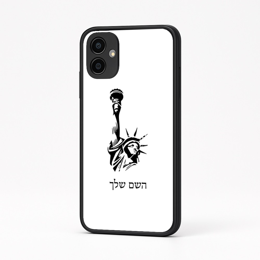 כיסוי בעיצוב אישי עם השם שלך לדגם - Samsung Galaxy A04 בעיצוב פסל החירות
