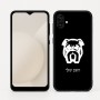כיסוי בעיצוב אישי עם השם שלך לדגם - Samsung Galaxy A04 בעיצוב פרצוף בולדוג
