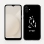 כיסוי בעיצוב אישי עם השם שלך לדגם - Samsung Galaxy A04 בעיצוב חתול