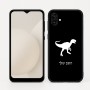 כיסוי בעיצוב אישי עם השם שלך לדגם - Samsung Galaxy A04 בעיצוב דינוזאור