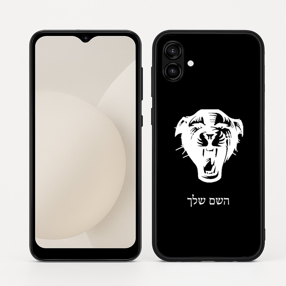 כיסוי בעיצוב אישי עם השם שלך לדגם - Samsung Galaxy A04 בעיצוב פני פנטרה