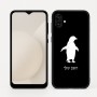 כיסוי בעיצוב אישי עם השם שלך לדגם - Samsung Galaxy A04 בעיצוב פינגווין