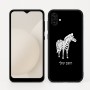 כיסוי בעיצוב אישי עם השם שלך לדגם - Samsung Galaxy A04 בעיצוב זברה