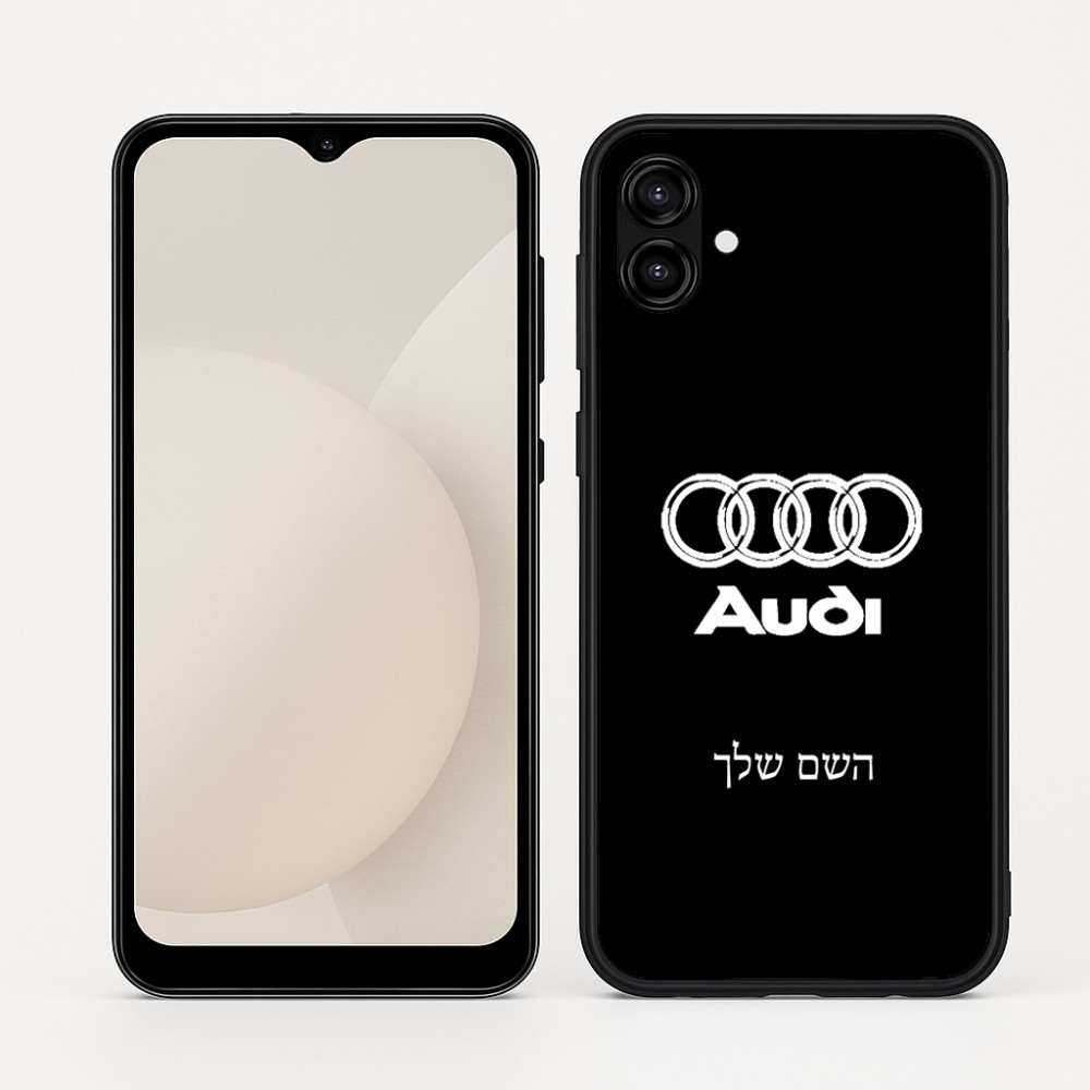 כיסוי בעיצוב אישי עם השם שלך לדגם - Samsung Galaxy A04 בעיצוב אאודי
