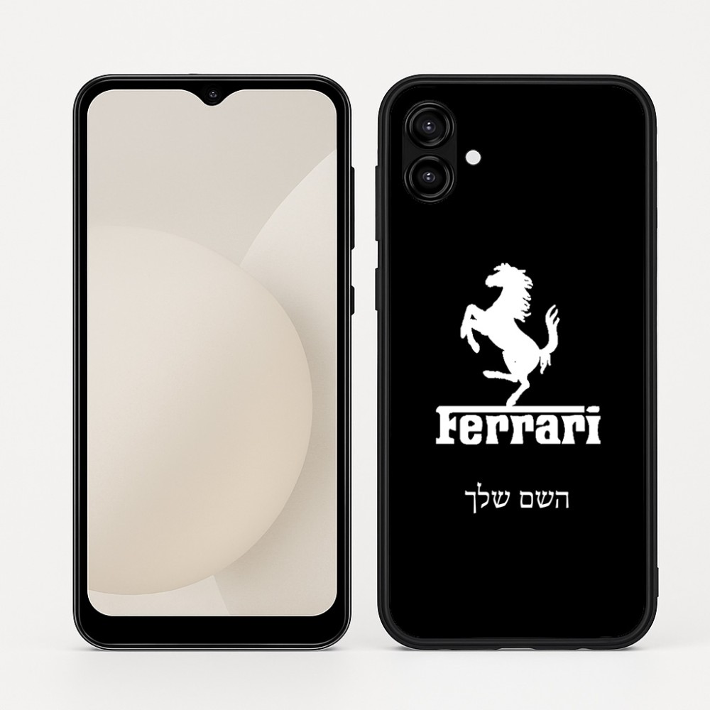 כיסוי בעיצוב אישי עם השם שלך לדגם - Samsung Galaxy A04 בעיצוב פרארי