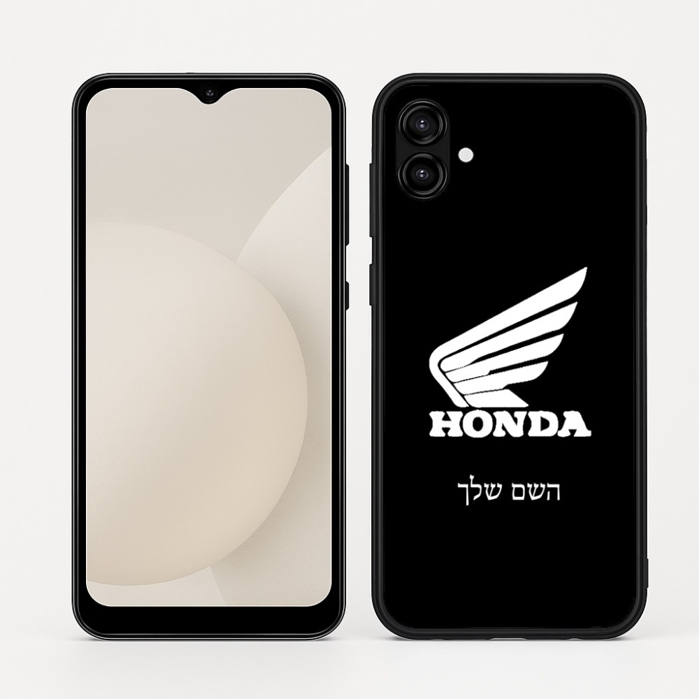 כיסוי בעיצוב אישי עם השם שלך לדגם - Samsung Galaxy A04 בעיצוב הונדה