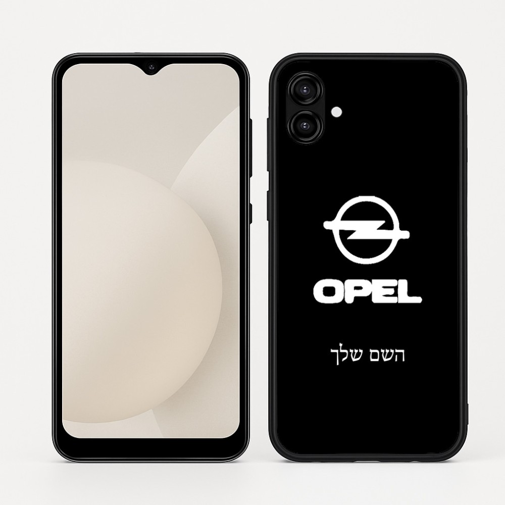 כיסוי בעיצוב אישי עם השם שלך לדגם - Samsung Galaxy A04 בעיצוב אופל