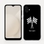כיסוי בעיצוב אישי עם השם שלך לדגם - Samsung Galaxy A04 בעיצוב דגל המירוץ