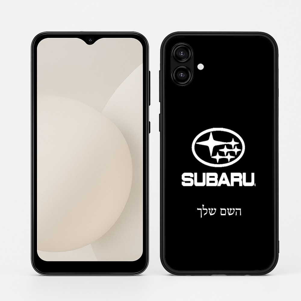 כיסוי בעיצוב אישי עם השם שלך לדגם - Samsung Galaxy A04 בעיצוב סובארו