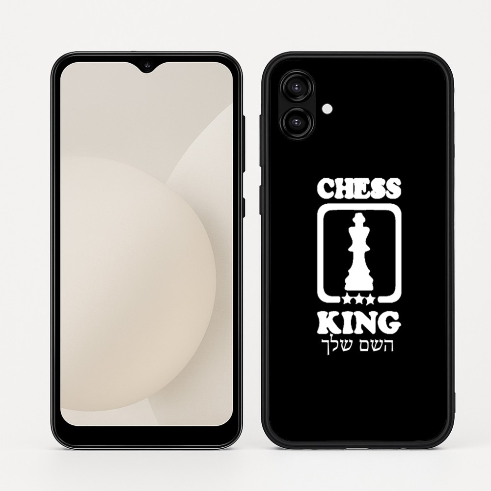 כיסוי בעיצוב אישי עם השם שלך לדגם - Samsung Galaxy A04 בעיצוב שחמט
