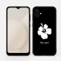 כיסוי בעיצוב אישי עם השם שלך לדגם - Samsung Galaxy A04 בעיצוב פרח היביסקוס