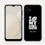 כיסוי בעיצוב אישי עם השם שלך לדגם - Samsung Galaxy A04 בעיצוב לנשק את החברה שלי