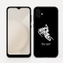 כיסוי בעיצוב אישי עם השם שלך לדגם - Samsung Galaxy A04 בעיצוב אופנוע שלג