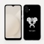 כיסוי בעיצוב אישי עם השם שלך לדגם - Samsung Galaxy A04 בעיצוב פרחי קרן