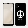 כיסוי בעיצוב אישי עם השם שלך לדגם - Samsung Galaxy A04 בעיצוב סמל השלום