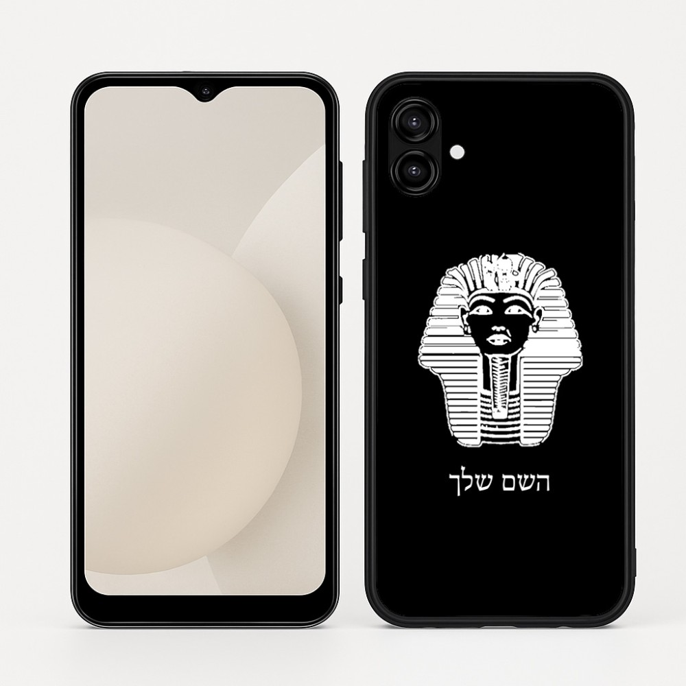 כיסוי בעיצוב אישי עם השם שלך לדגם - Samsung Galaxy A04 בעיצוב פרעה - תות ענח' אמון מצרי