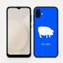 כיסוי בעיצוב אישי עם השם שלך לדגם - Samsung Galaxy A04 בעיצוב חזיר