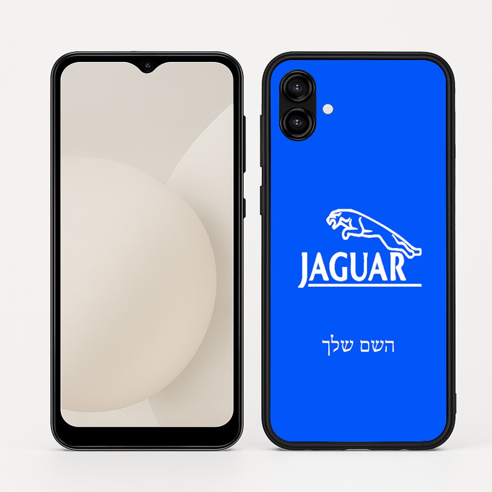 כיסוי בעיצוב אישי עם השם שלך לדגם - Samsung Galaxy A04 בעיצוב יגואר