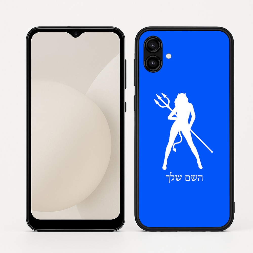 כיסוי בעיצוב אישי עם השם שלך לדגם - Samsung Galaxy A04 בעיצוב אישה שטן
